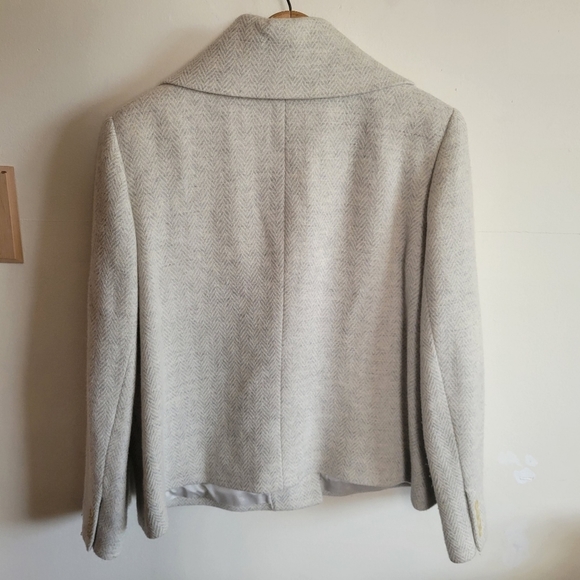 Lauren Ralph Lauren Wool Blend Peacoat Gray White Soft XL 14 W - Picture 9 of 11